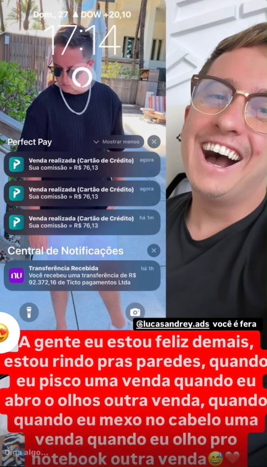 Print de vendas em tempo real no celular